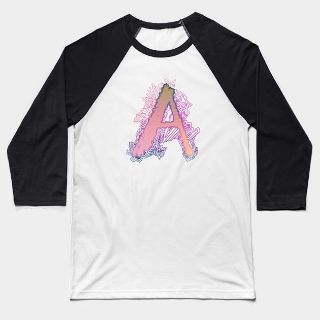 Initial A Baseball T-Shirt by Embun